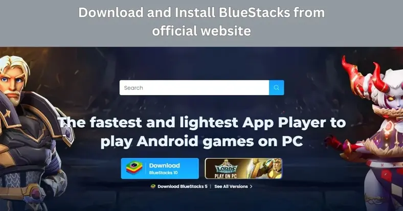 Download Bluestack to play Bowmasters on PC